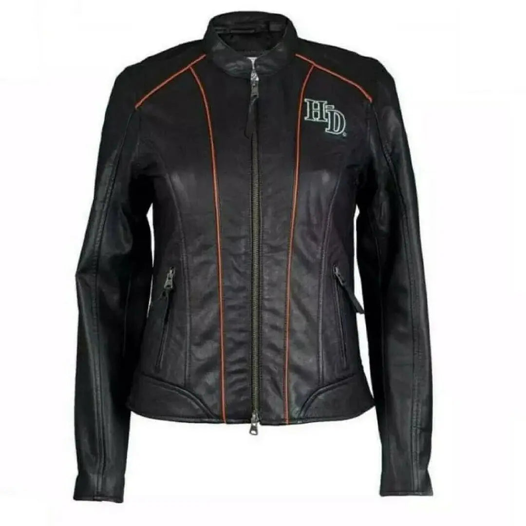 Women's Harley-Davidson Leather Touring Motorcycle Jacket – Front View