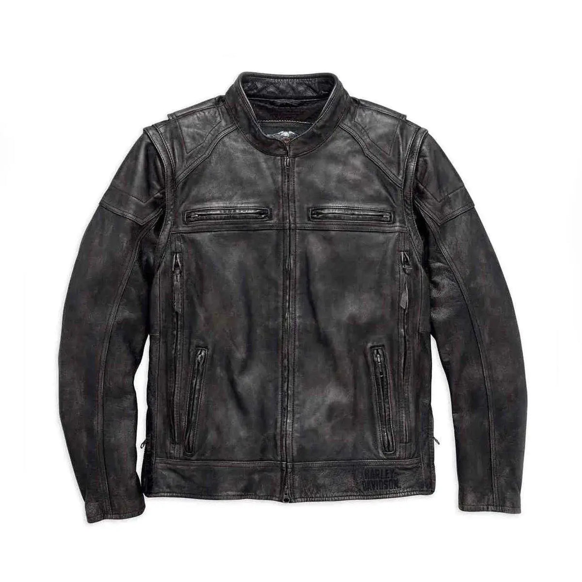 Men's Harley-Davidson Dauntless Convertible Leather Jacket – Front View