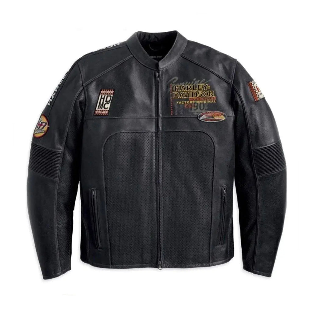 Men's Harley-Davidson Regulator Black Perforated Leather Jacket