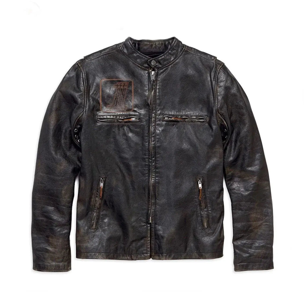 Men's Harley-Davidson Speed Distressed Slim Fit Leather Jacket