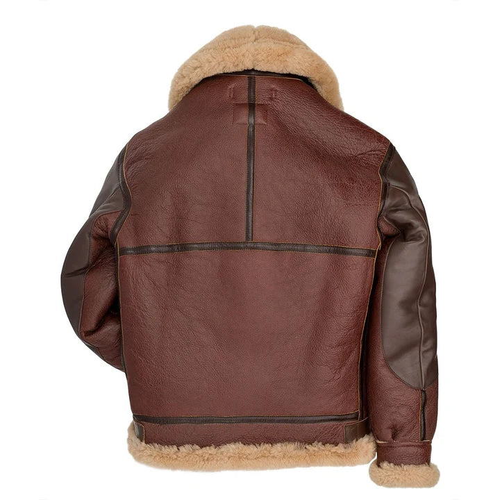 B-3 Bomber 1941 Pearl Harbor Brown Leather Jacket – Front View