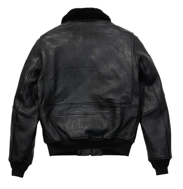 Avirex Black G-1 Goatskin Bomber Jacket – Back View 2