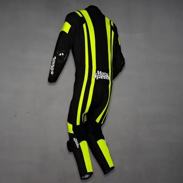 Alpha Neon Leather Motorcycle Racing Suit – Alternate View 4