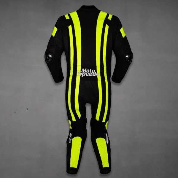 Alpha Neon Leather Motorcycle Racing Suit – Alternate View 3