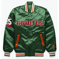 Arizona Coyotes Green Satin Bomber Jacket