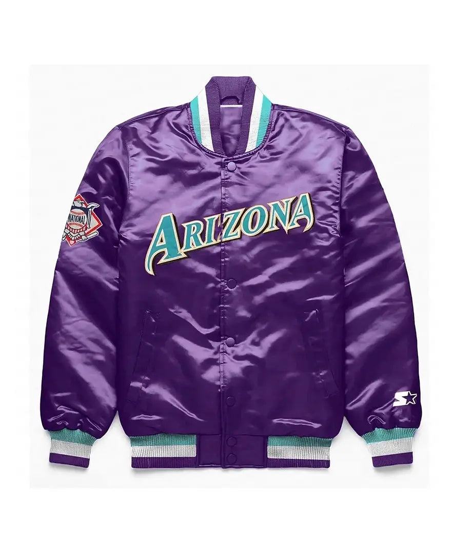 Arizona Diamondbacks Purple Satin Jacket