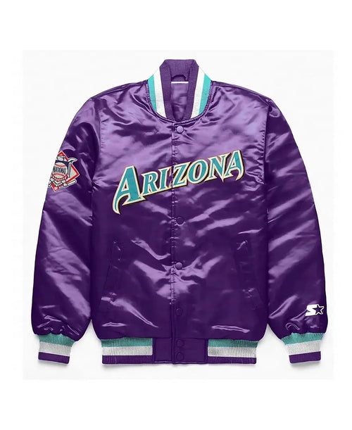 Arizona Diamondbacks Purple Satin Jacket