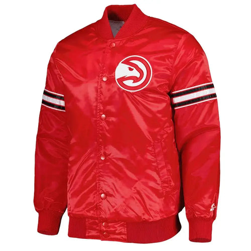 Atlanta Hawks Red Pick & Roll Satin Jacket