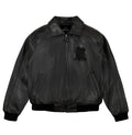 Avirex Jet Black Icon Lambskin Bomber Jacket