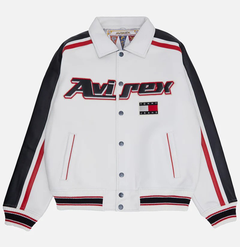 Tommy Jeans x Avirex Leather Bomber Jacket