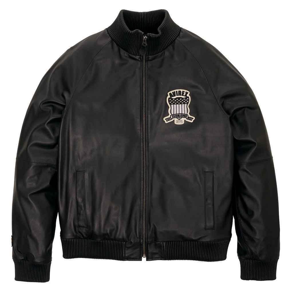 Men's Avirex Apex Leather Track Pursuit Jacket