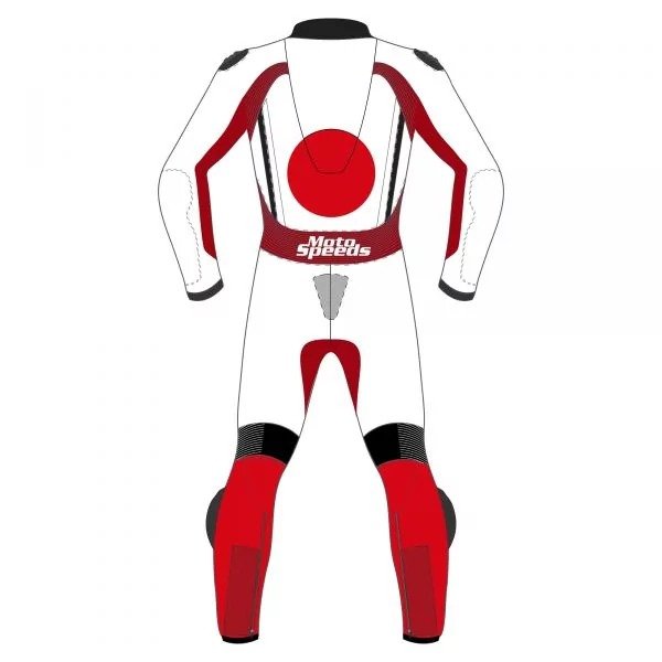 Japan Flag Custom Leather Motorcycle Suit – Alternate View