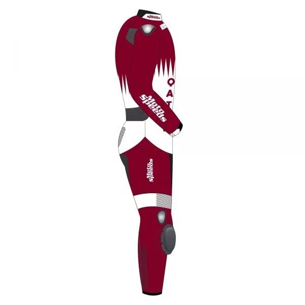 Qatar Flag Custom Leather Motorcycle Suit – Alternate View 2