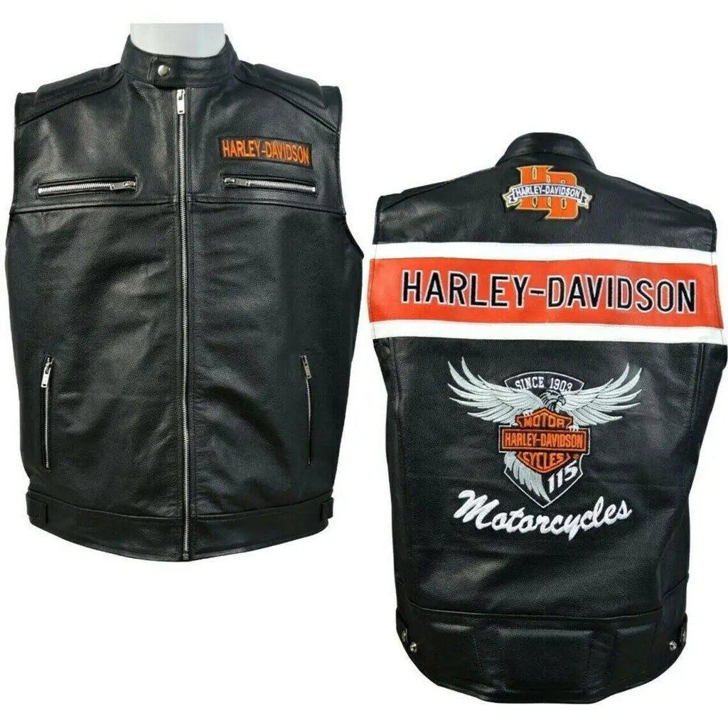 Men's Harley-Davidson Legendary Black Leather Biker Vest