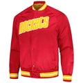Houston Rockets Red Mitchell & Ness Throwback Raglan Jacket