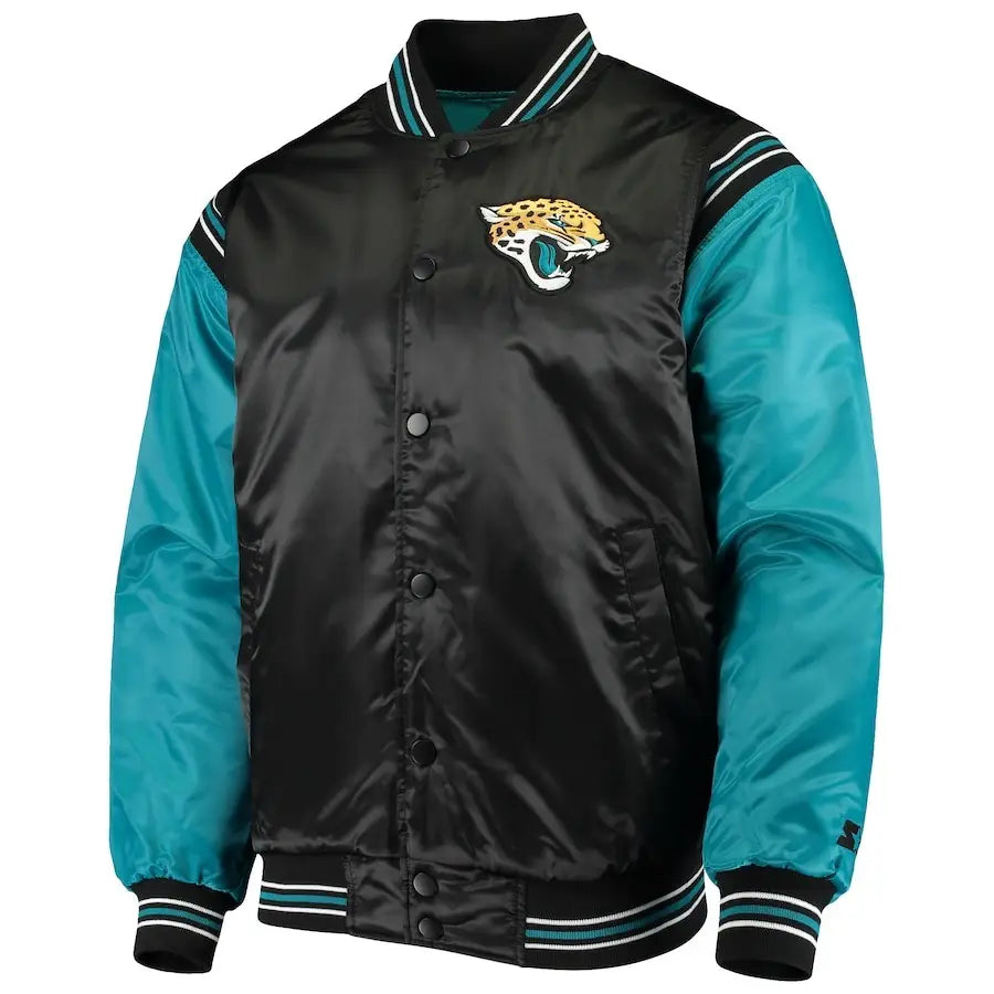 Men's Jacksonville Jaguars Enforcer Satin Varsity Jacket