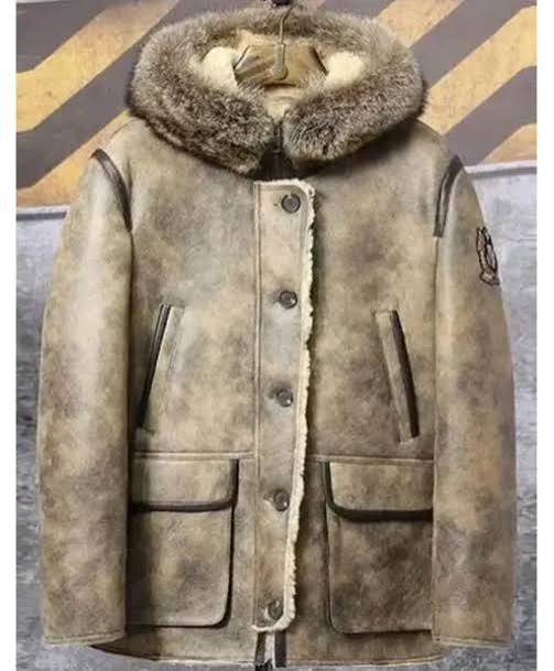 Men's Jamie Hooded Shearling Leather Parka – Alternate View