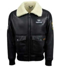 Men's Jared Top Gun B3 Black Shearling Leather Jacket