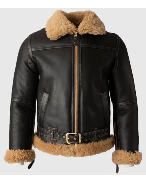 Men's Lewis Battle SF Shearling Fur Bomber Jacket – Alternate View