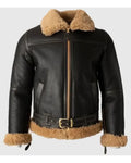 Men's Lewis Battle SF Shearling Fur Bomber Jacket