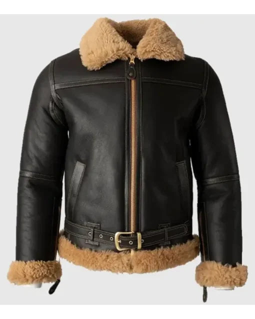 Men's Lewis Battle SF Shearling Fur Bomber Jacket