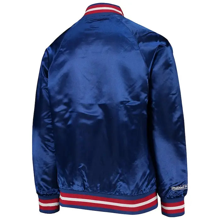 New York Giants Mitchell & Ness Lightweight Satin Jacket – Back View