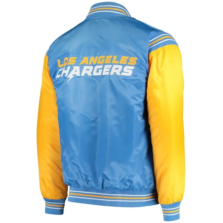 Los Angeles Chargers Starter Satin Varsity Jacket – Back View