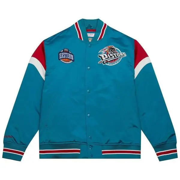Detroit Pistons Mitchell & Ness Heavyweight Satin Jacket