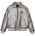 Men's Avirex Silver Icon Leather Bomber Jacket