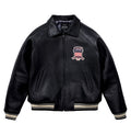 Men's Avirex Jet Black Icon Leather Bomber Jacket