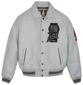 Men's Avirex Limited Edition Grey Twin Dragon Leather Jacket