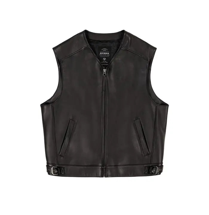 Men's Avirex Rides Leather Vest