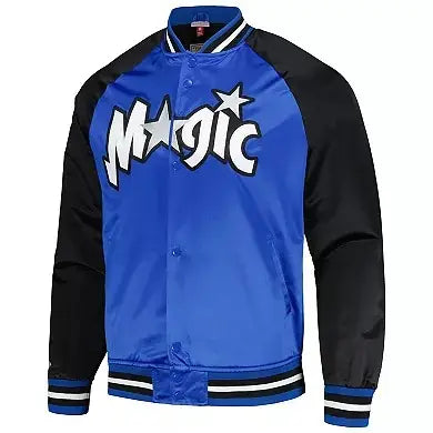 Men's Orlando Magic Blue Mitchell & Ness Satin Raglan Jacket