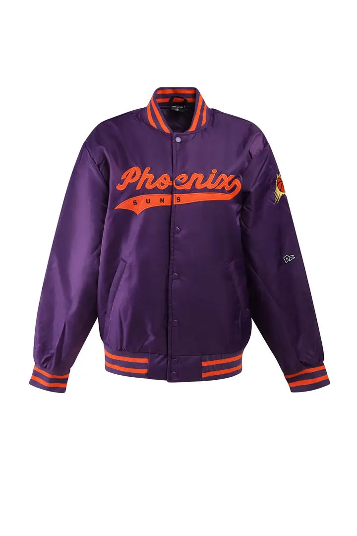 Men's Phoenix Suns Vintage Satin Varsity Bomber Jacket