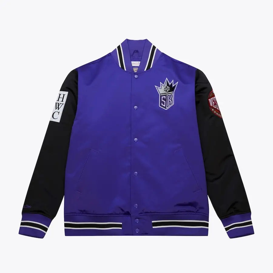 Men's Sacramento Kings Purple Vintage Satin Jacket