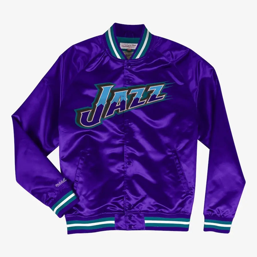 Men's Utah Jazz Purple Lightweight Satin Jacket