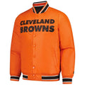 Men's Cleveland Browns Orange Starter Reversible Satin Varsity Jacket