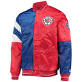 Men's LA Clippers 75th Anniversary Starter Color Block Satin Jacket