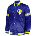 Men's Los Angeles Rams Royal Blue Starter Midfield Satin Varsity Jacket