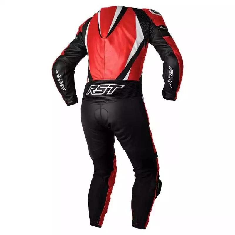 Men's EVO 4 Red Leather Racing Suit with CE Protection – Alternate View