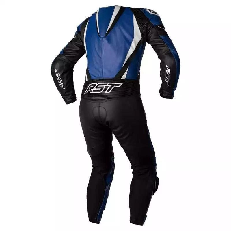 Men's EVO 4 Blue Leather Racing Suit with CE Protection – Alternate View