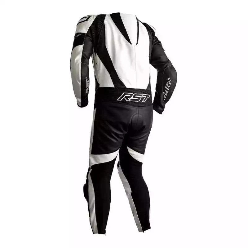 Men's EVO 4 White Leather Racing Suit with CE Protection – Alternate View