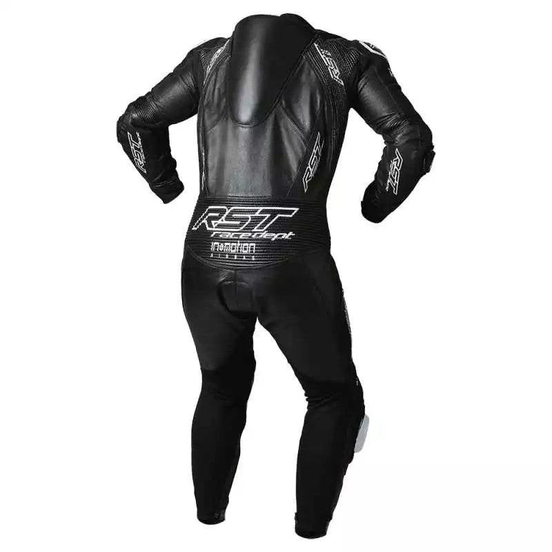 Men's EVO 4 Black Leather Racing Suit with CE Protection – Alternate View
