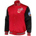 Men's Miami Heat Black Mitchell & Ness Heavyweight Satin Jacket