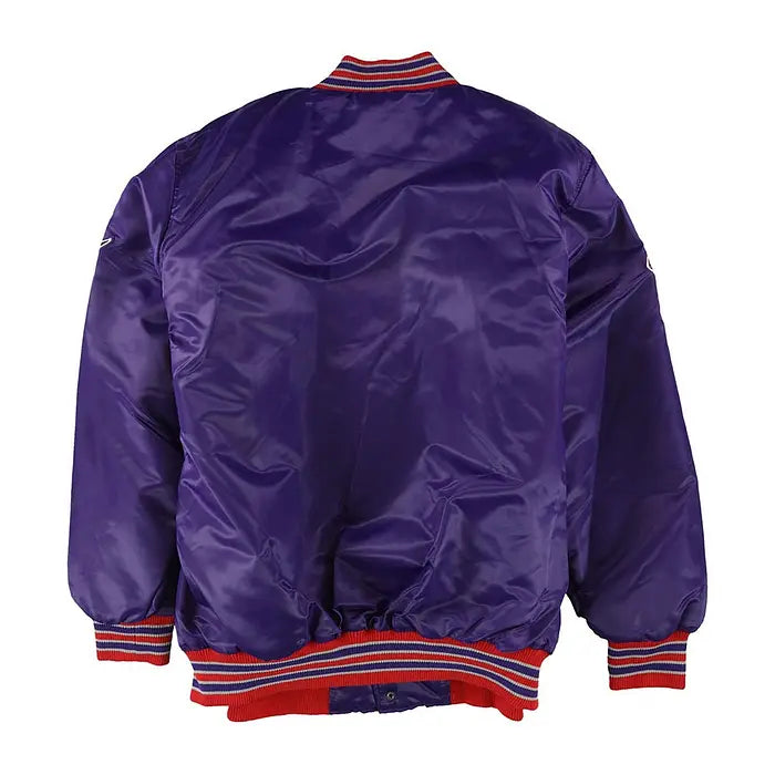 Toronto Raptors 2000 All-Star Purple Satin Jacket – Back View