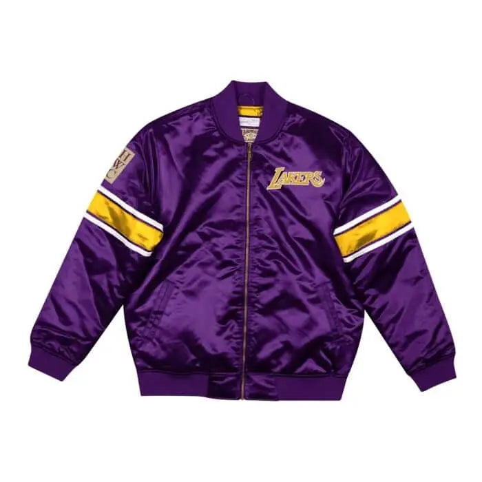 Los Angeles Lakers Purple Mitchell & Ness Heavyweight Satin Jacket