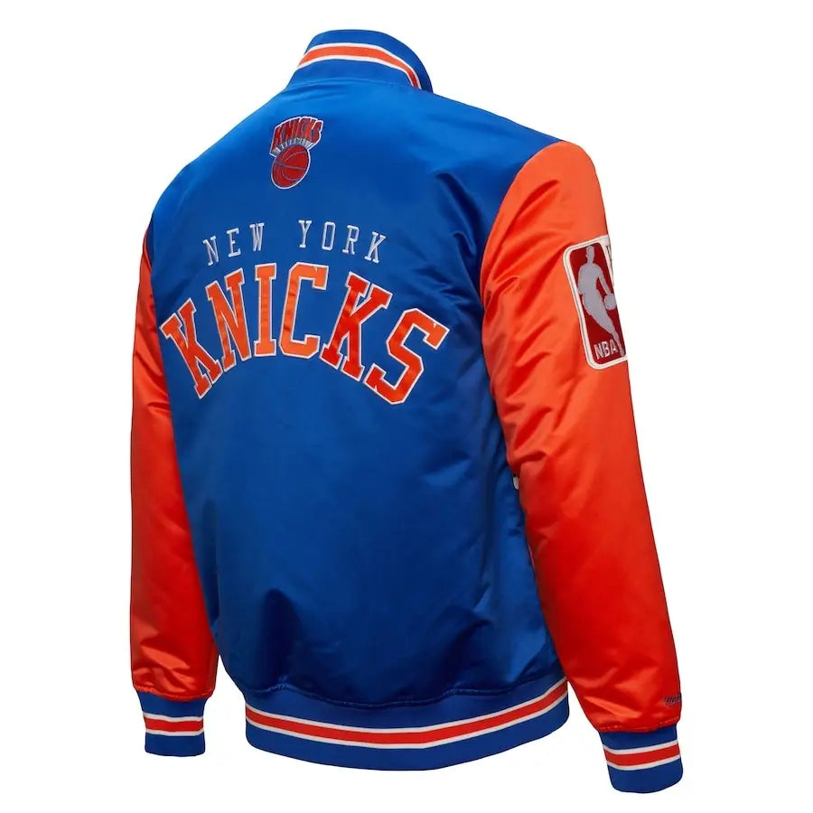 New York Knicks Mitchell & Ness Heavyweight Satin Jacket – Alternate View