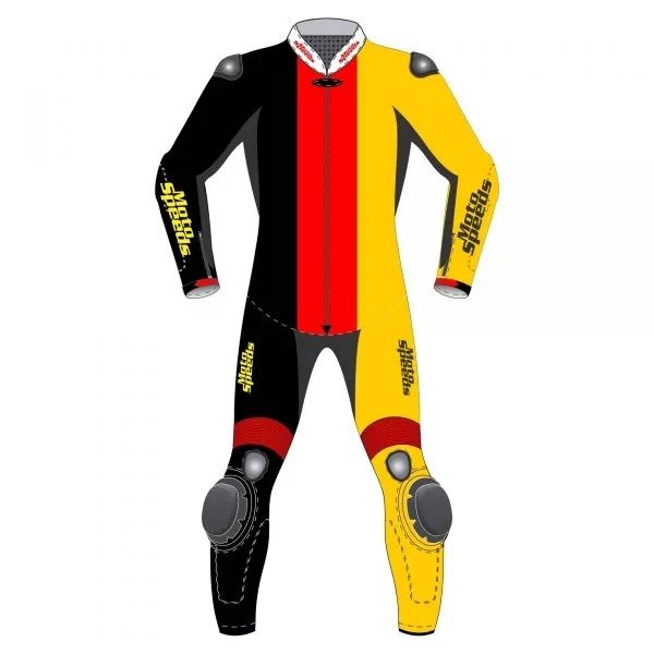 Germany Flag Two-Piece Leather Racing Suit