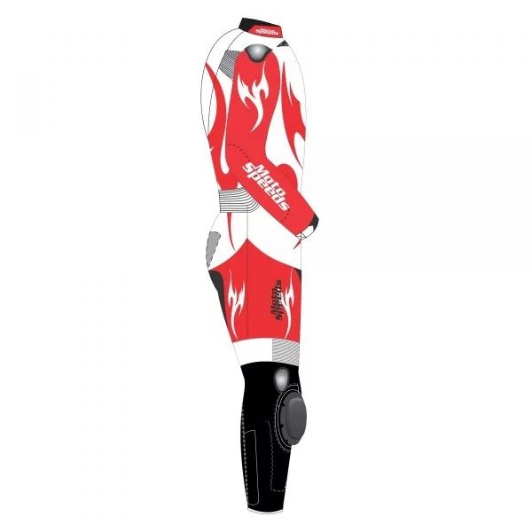 Red Eagle Leather Motorcycle Racing Suit – Alternate View 2
