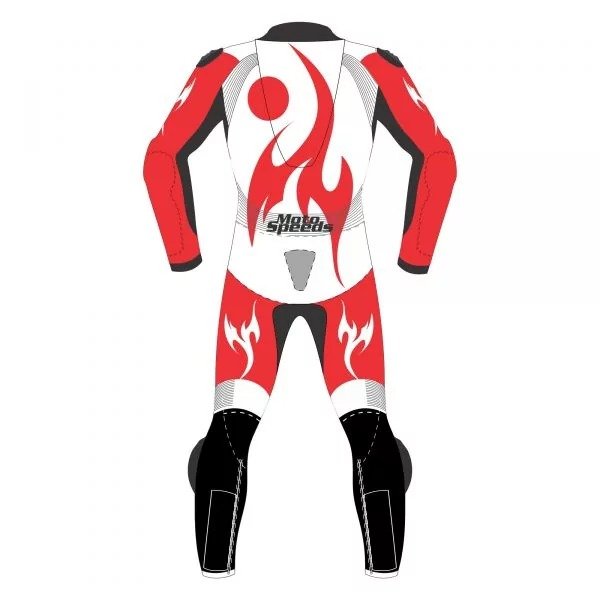 Red Eagle Leather Motorcycle Racing Suit – Alternate View
